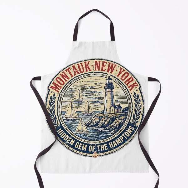 Item preview, Montauk NY Shirt - Vintage Badge Souvenir Tee, The End Long Island designed and sold by FitEnvy.