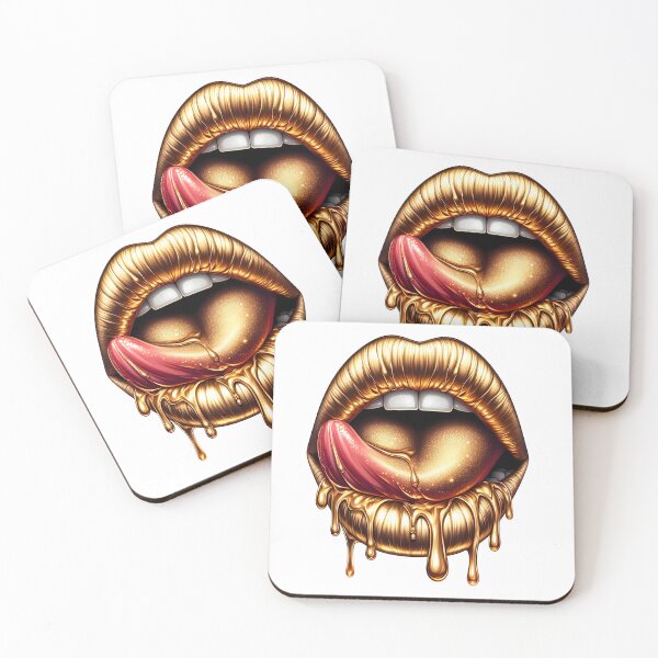 Item preview, Gold Lips Dripping designed and sold by ARTAFACT.