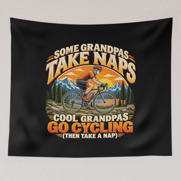 Item preview, Some Grandpas Take Naps Cool Grandpas Go Cycling Funny Grandpa Bicycle Humor designed and sold by 76Valeria.