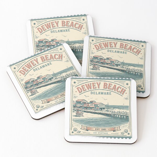 Item preview, Camiseta de Dewey Beach, DE - Camiseta de recuerdo con sello postal vintage designed and sold by FitEnvy.