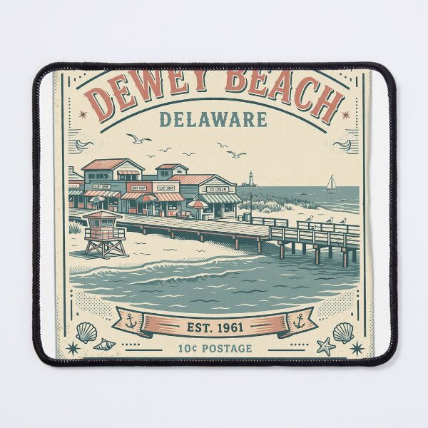 Item preview, Dewey Beach DE Shirt - Vintage Postage Stamp Souvenir Tee designed and sold by FitEnvy.