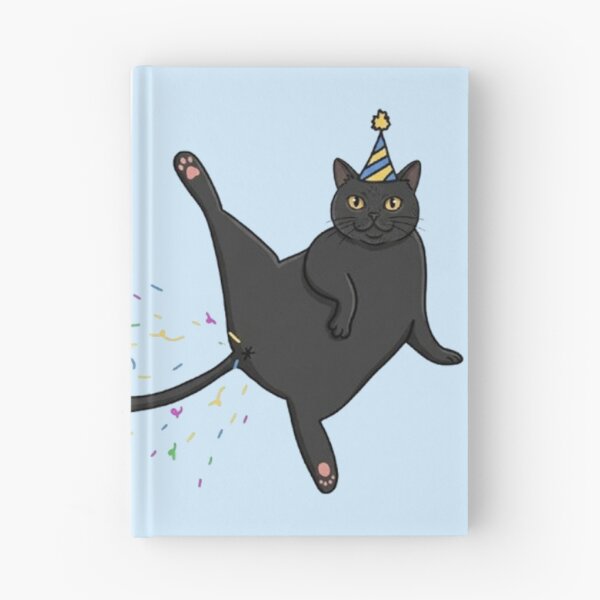 Item preview, Funny Black Cat Farting Confetti Happy Birthday designed and sold by PetalsPaws.