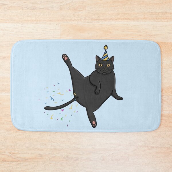 Item preview, Funny Black Cat Farting Confetti Happy Birthday designed and sold by PetalsPaws.