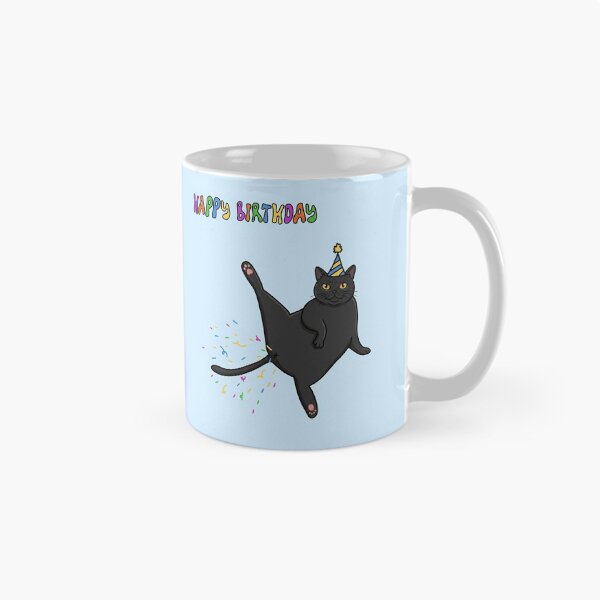 Item preview, Funny Black Cat Farting Confetti Happy Birthday designed and sold by PetalsPaws.