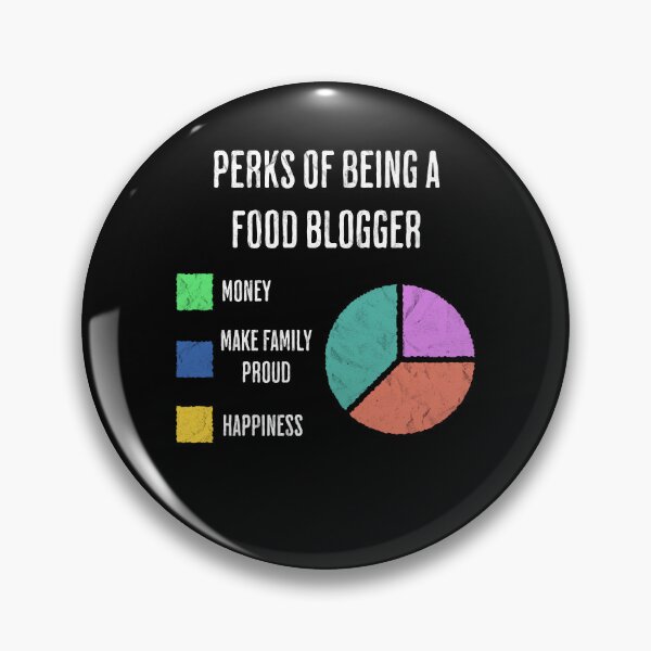 Item preview, Perks of Being a Food Blogger Funny Pie Chart designed and sold by d247.