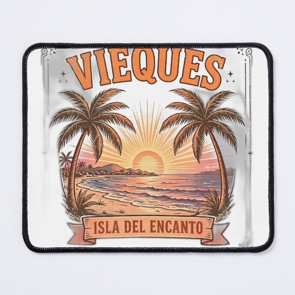 Item preview, Vieques Puerto Rico Shirt - Isla Del Encanto Vintage Travel Poster Tee designed and sold by FitEnvy.