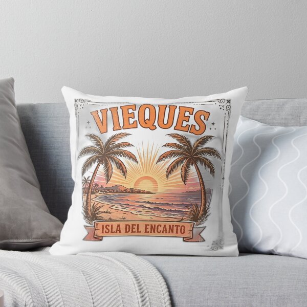 Item preview, Vieques Puerto Rico Shirt - Isla Del Encanto Vintage Travel Poster Tee designed and sold by FitEnvy.