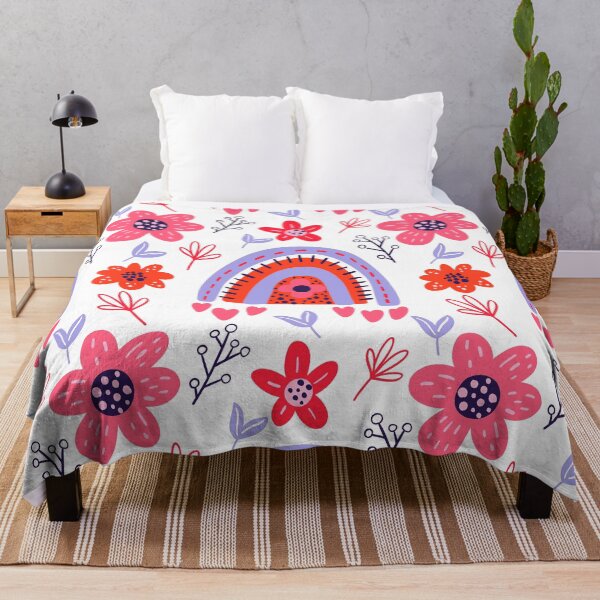 Item preview, Boho Rainbow Floral Pattern In Lilac And Magenta designed and sold by DEC02.