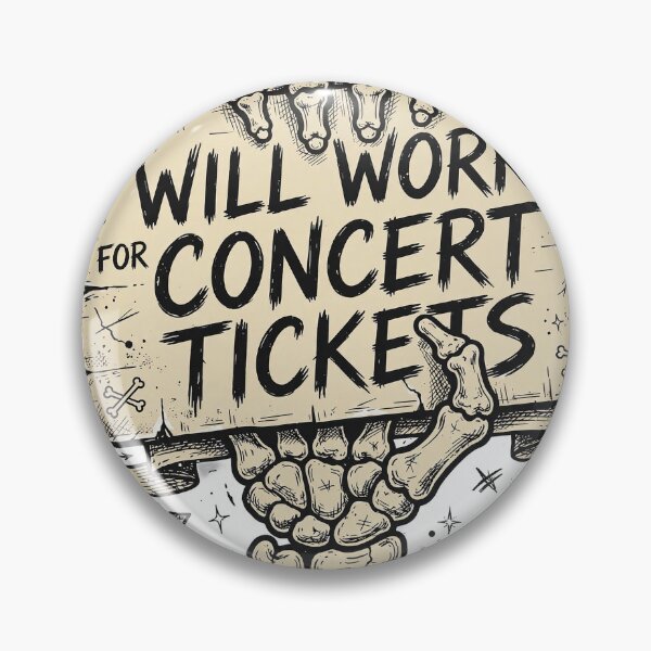Item preview, Will Work For Concert Tickets Shirt - Funny Music Fan Tee designed and sold by FitEnvy.