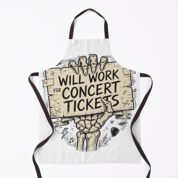 Item preview, Will Work For Concert Tickets Shirt - Funny Music Fan Tee designed and sold by FitEnvy.