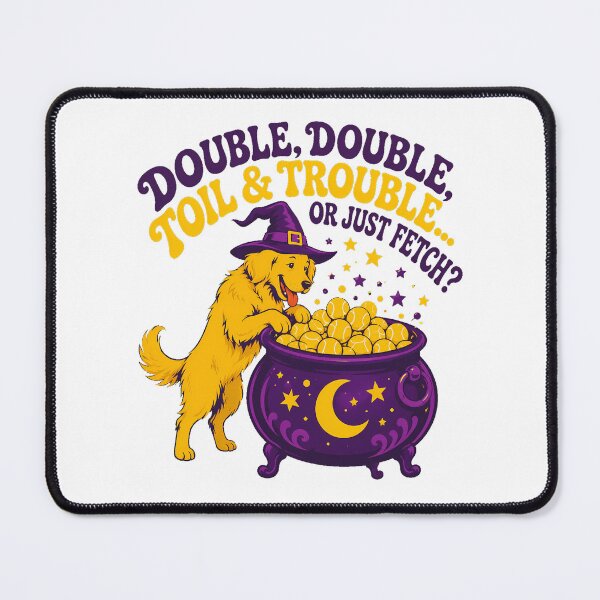 Item preview, Halloween Golden Retriever Cauldron Witch Dog Toil Trouble designed and sold by chattsuede.