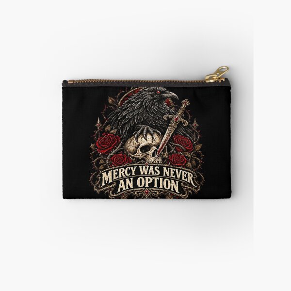 Item preview, Mercy Was Never An Option – Gothic Raven Skull Dark Fantasy designed and sold by TheInkRaven.