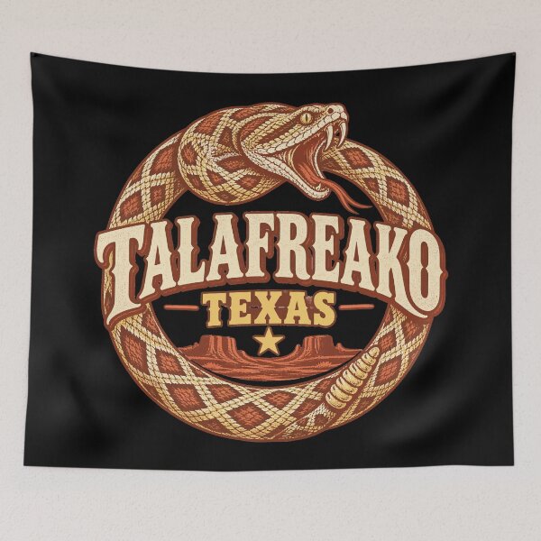 Item preview, Talafreako Texas Rattlesnake Vintage Western Emblem designed and sold by Uglyandcute.