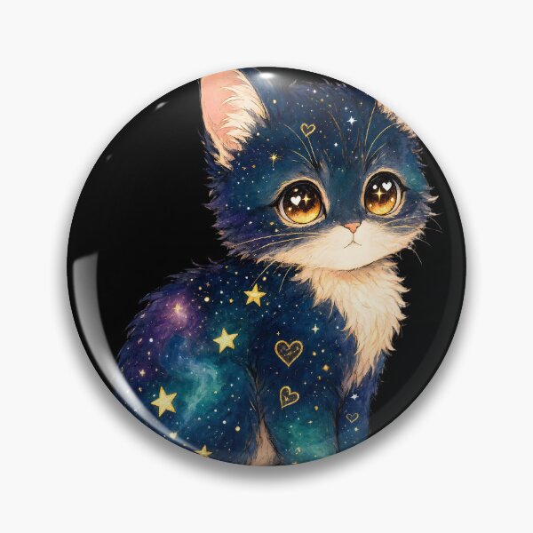 Item preview, Cosmic Galaxy Starry Night Kitten designed and sold by Pure Craft.