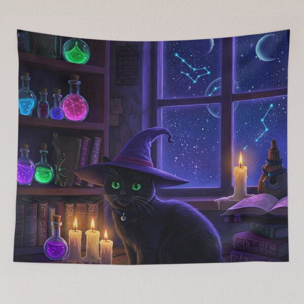 Item preview, Magical Black Cat designed and sold by Chiknook.