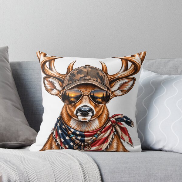Item preview, Glamorous Deer Jeweled Glasses Pearl Necklace Stylish Buck Wildlife Art designed and sold by 76Valeria.
