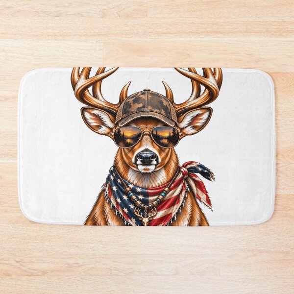 Item preview, Glamorous Deer Jeweled Glasses Pearl Necklace Stylish Buck Wildlife Art designed and sold by 76Valeria.