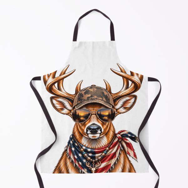 Item preview, Glamorous Deer Jeweled Glasses Pearl Necklace Stylish Buck Wildlife Art designed and sold by 76Valeria.