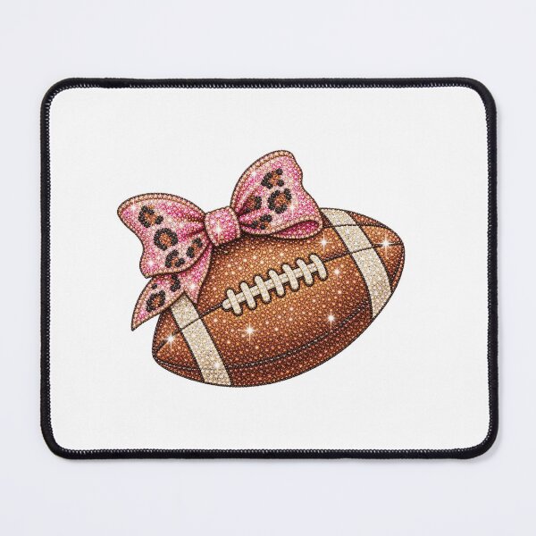 Item preview, Gameday Glam Sparkly Rhinestone Football With Pink Leopard Bow designed and sold by DYALEEZ-XCR.