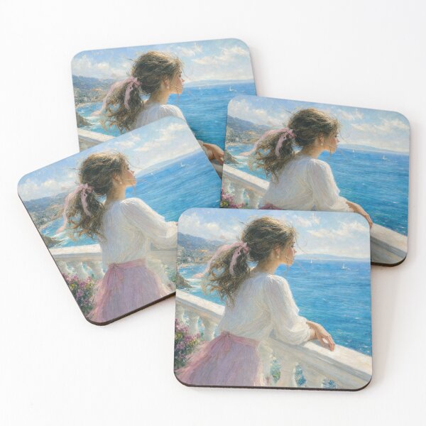 Item preview, Young Girl Staring at the Blue Ocean designed and sold by Maria Dryfhout.