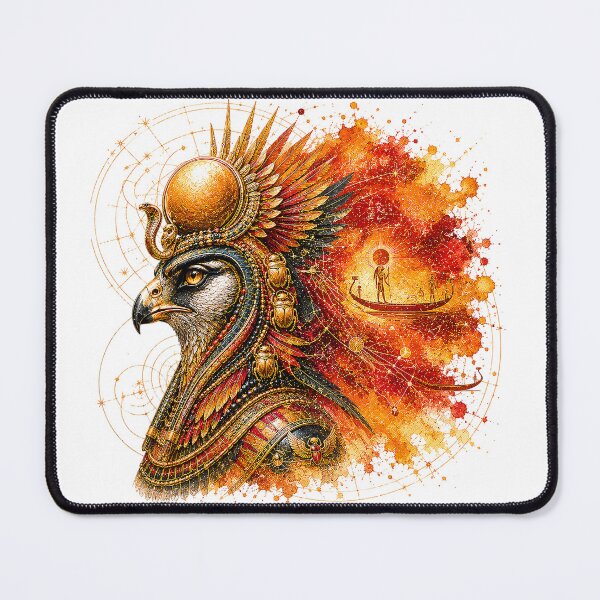 Item preview, Ancient Egyptian God Horus - Ra Sun Solar Boat Art designed and sold by Nubian Style.