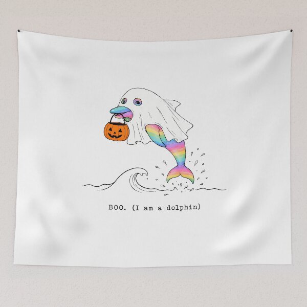 Item preview, Rainbow Dolphin Ghost Costume Halloween Trick Or Treat designed and sold by chattsuede.