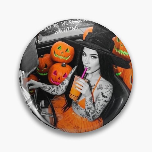 Item preview, SP00KY‑R1D3 H4UNT‑DR1FT: The Witch‑Car Rebel Running Full Pumpkin‑Lore Voltage designed and sold by Print Fiction.