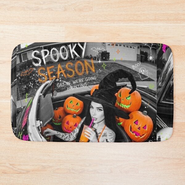 Item preview, SP00KY‑R1D3 H4UNT‑DR1FT: The Witch‑Car Rebel Running Full Pumpkin‑Lore Voltage designed and sold by Print Fiction.