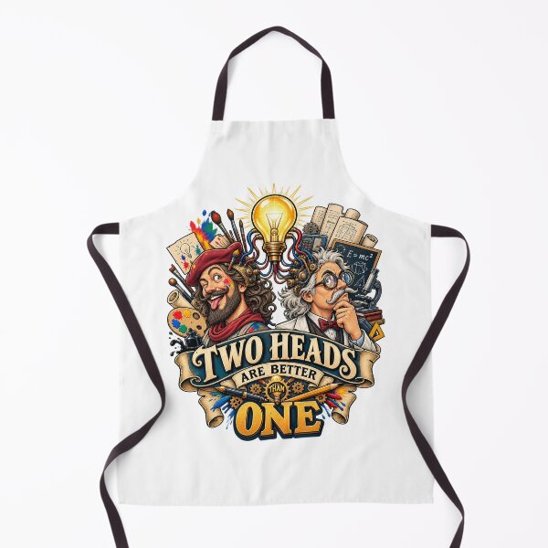 Item preview, Two Heads Are Better Than One Art And Science Collaboration Retro Graphic Tee Design designed and sold by Nubian Style.