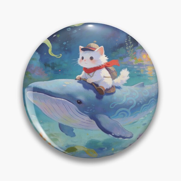 Item preview, A Cat’s Magical Ride on the Ocean Whale designed and sold by BlareBlare.