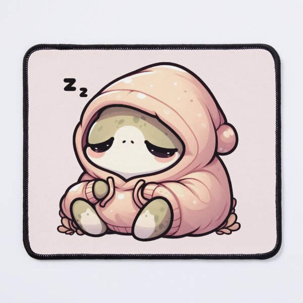 Item preview, Sleepy Frog in Cozy Pink Hood Cute Kawaii Frog Pajamas designed and sold by Safe Haven Pets.