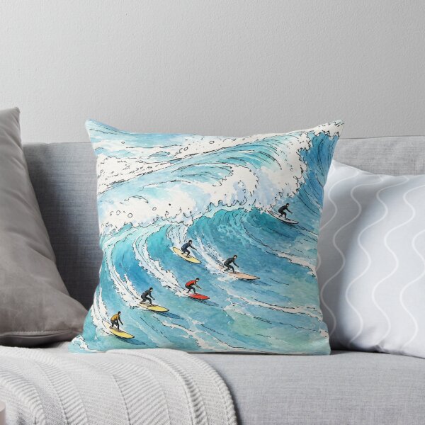 Item preview, Into the Water Surfing Watercolor Art designed and sold by Seillean Daisy Society.