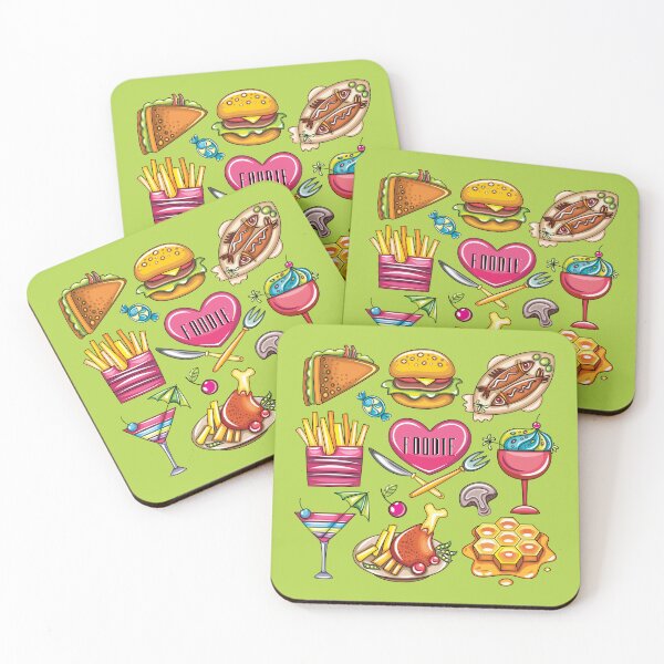Item preview, Foodie Love (on Green) designed and sold by PawsitiveMum3.