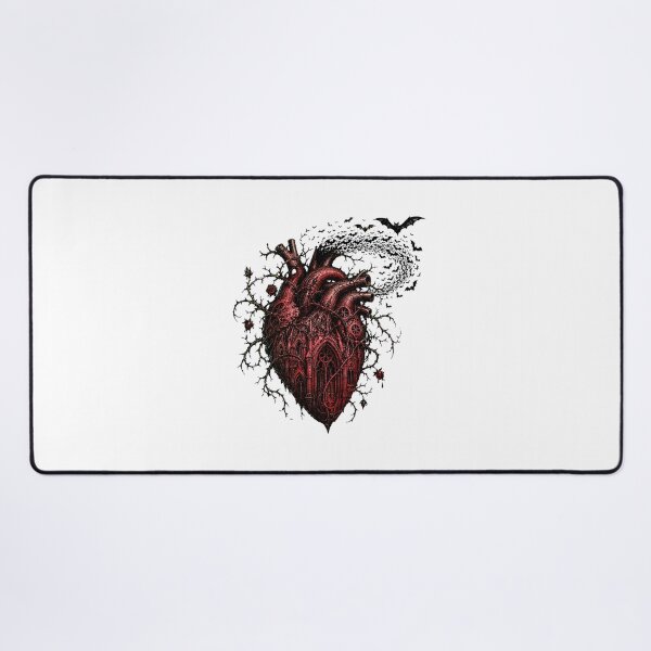 Item preview, Gothic Cathedral Anatomical Heart Steampunk Dark Rose designed and sold by chattsuede.