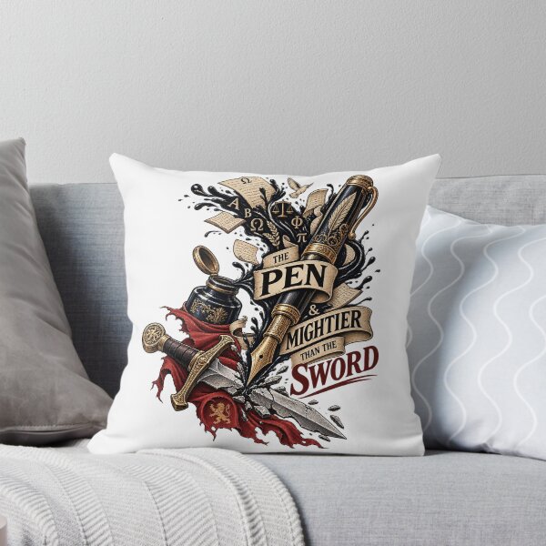 Item preview, The Pen Is Mightier Than The Sword - Vintage Typography Art designed and sold by Nubian Style.