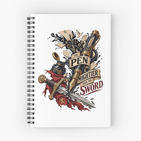 Item preview, The Pen Is Mightier Than The Sword - Vintage Typography Art designed and sold by Nubian Style.
