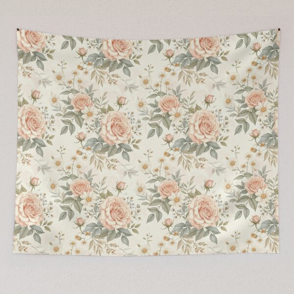 Item preview, Rose Bloom Floral Pattern — Soft Vintage Roses & Daisies designed and sold by NNhu.