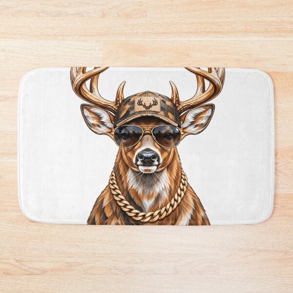 Item preview, Glamorous Deer Jeweled Glasses Pearl Necklace Stylish Buck Wildlife Art designed and sold by 76Valeria.