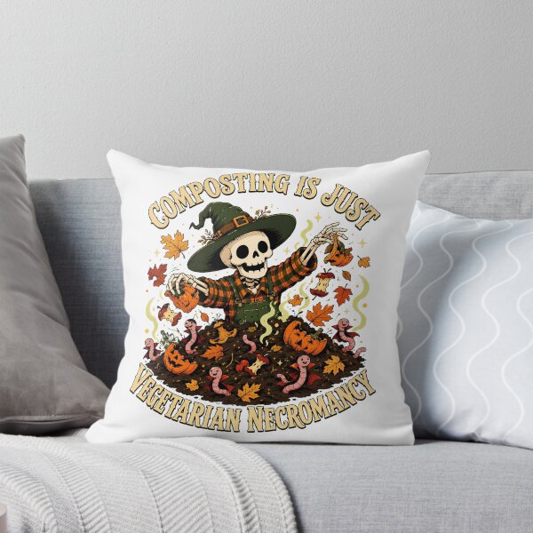 Item preview, Vegetarian Necromancy Composting Skeleton Gardener Humor designed and sold by chattsuede.