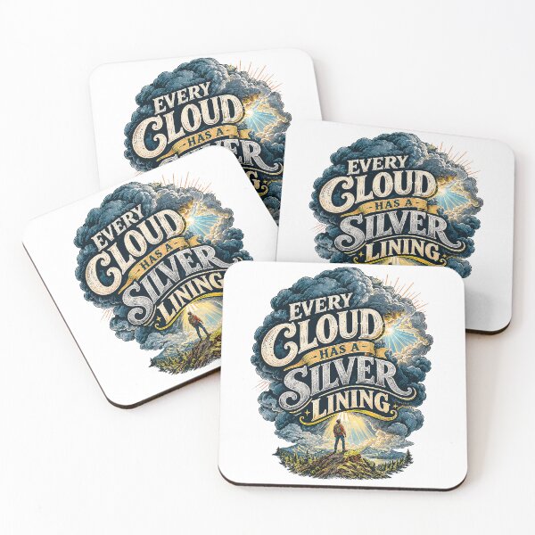 Item preview, Every Cloud Has A Silver Lining - Inspirational Retro Art designed and sold by Nubian Style.