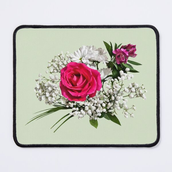 Item preview, Pink Rose Surrounded By Baby’s Breath designed and sold by Susan Savad.