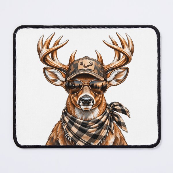 Item preview, Glamorous Deer Jeweled Glasses Pearl Necklace Stylish Buck Wildlife Art designed and sold by 76Valeria.