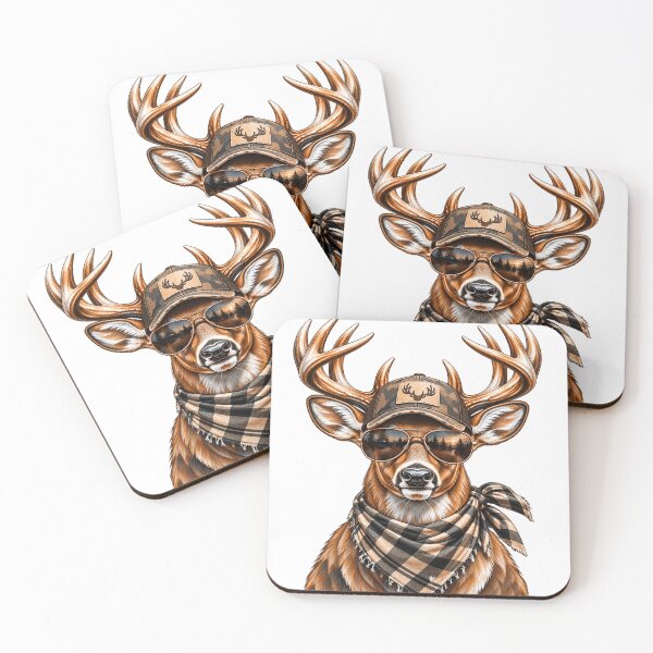 Item preview, Glamorous Deer Jeweled Glasses Pearl Necklace Stylish Buck Wildlife Art designed and sold by 76Valeria.