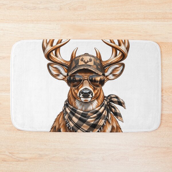 Item preview, Glamorous Deer Jeweled Glasses Pearl Necklace Stylish Buck Wildlife Art designed and sold by 76Valeria.