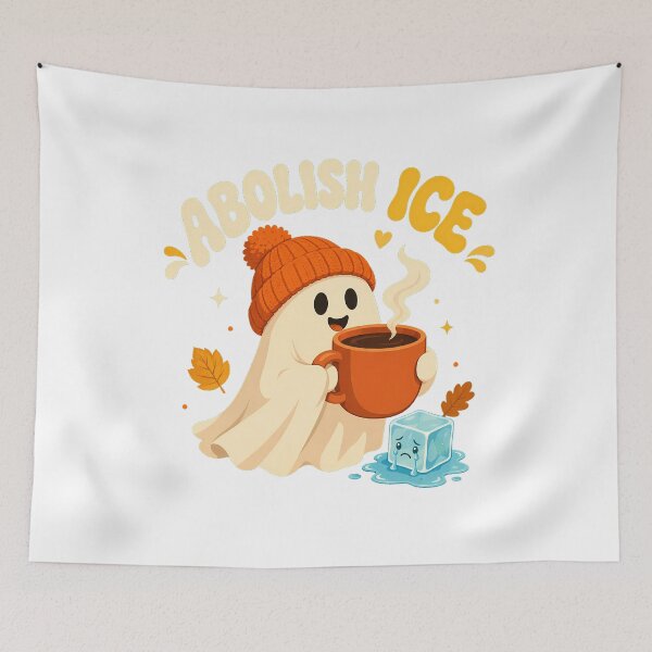 Item preview, Abolish Ice Autumn Ghost Coffee Pun Spirit designed and sold by chattsuede.