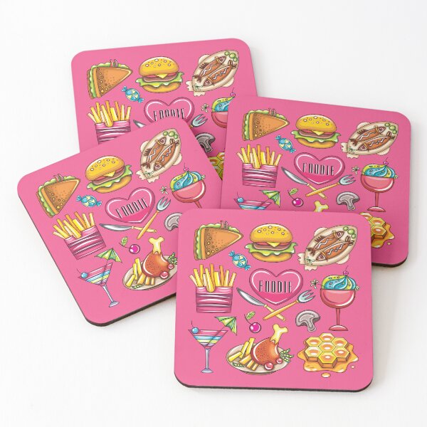 Item preview, Foodie Love (on Pink) designed and sold by PawsitiveMum3.