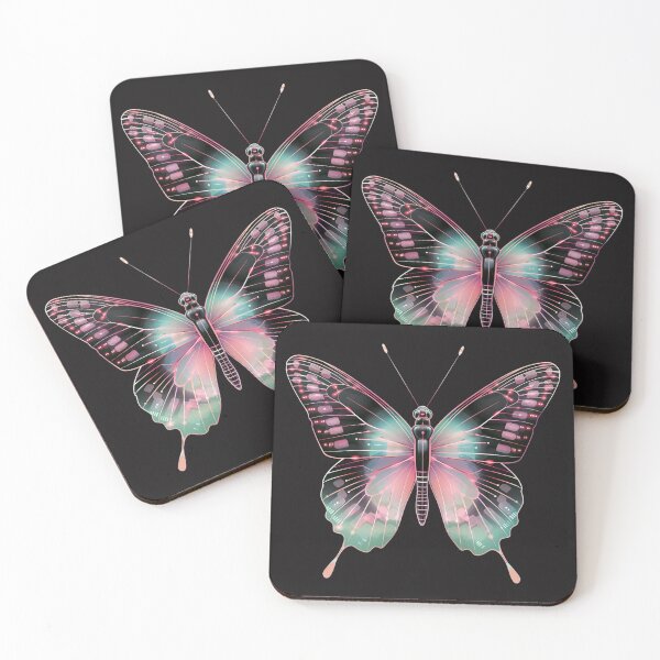 Item preview,  a butterfly in neon colors with subtle shading on its wings designed and sold by RetroWaveArtCo.