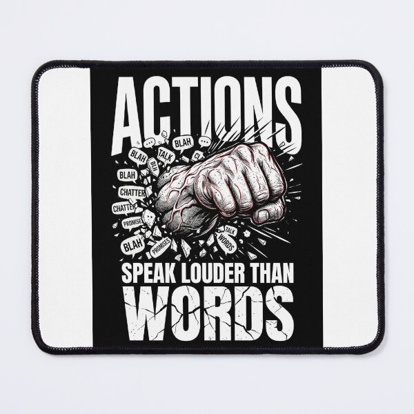 Item preview, Actions Speak Louder Than Words - Punch Motivational Art designed and sold by Nubian Style.