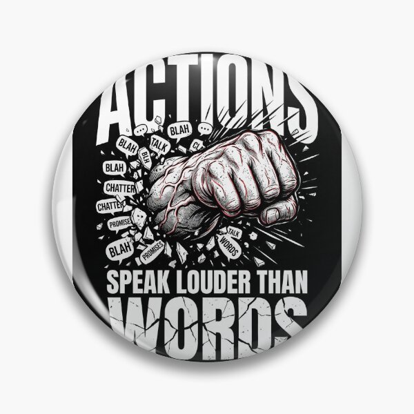 Item preview, Actions Speak Louder Than Words - Punch Motivational Art designed and sold by Nubian Style.
