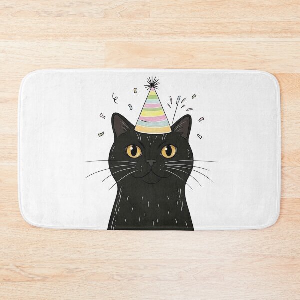 Item preview, Cute Black Cat Birthday Party Hat Confetti designed and sold by PetalsPaws.
